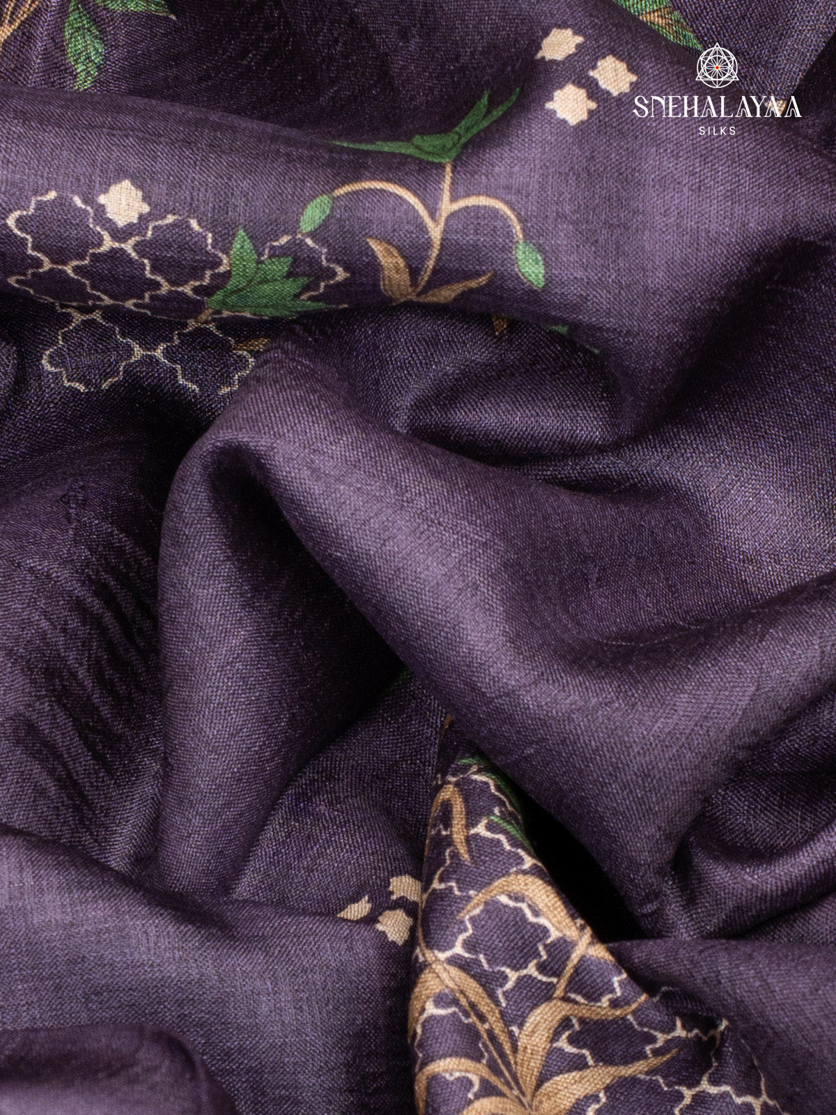 Purple Tussar Saree