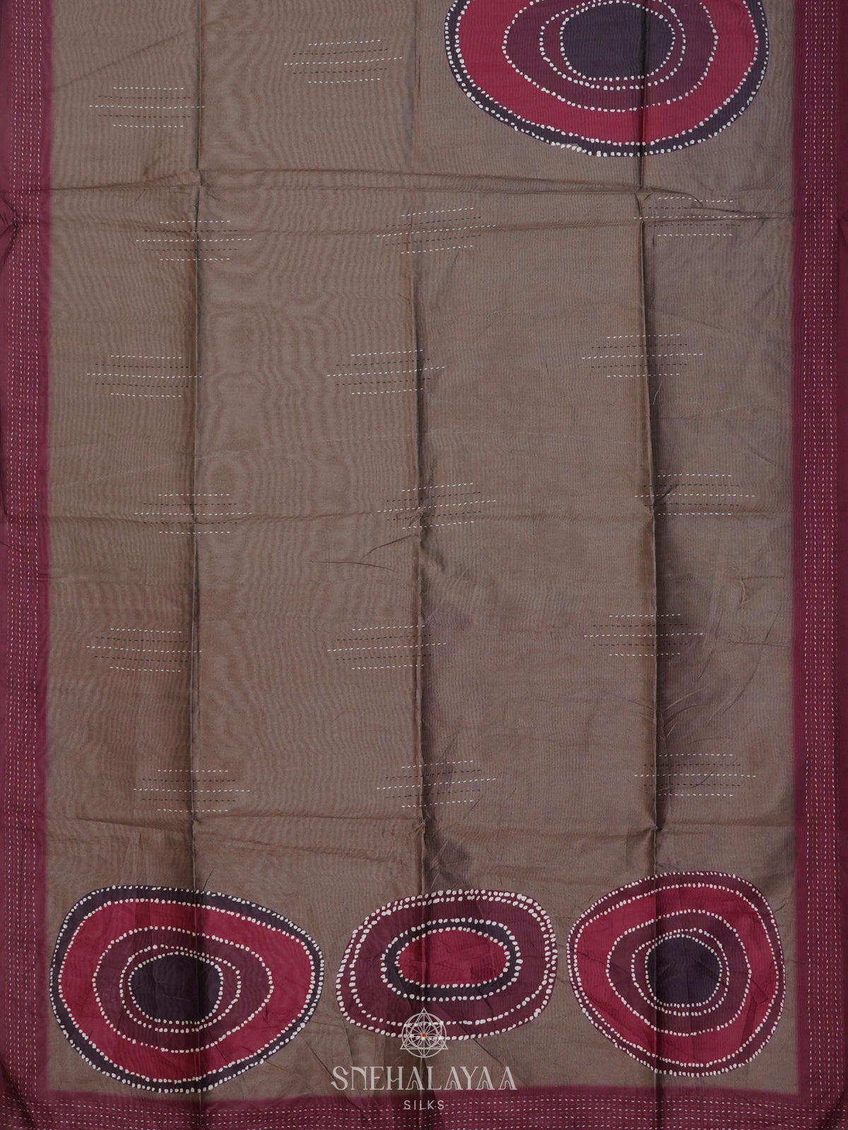 Brown Jute Saree