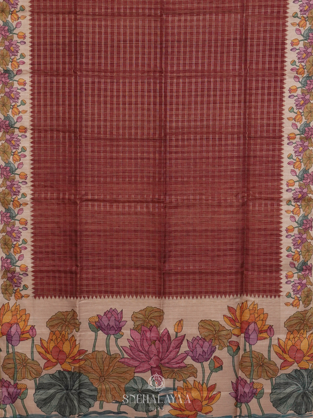 Brown Tussar Saree