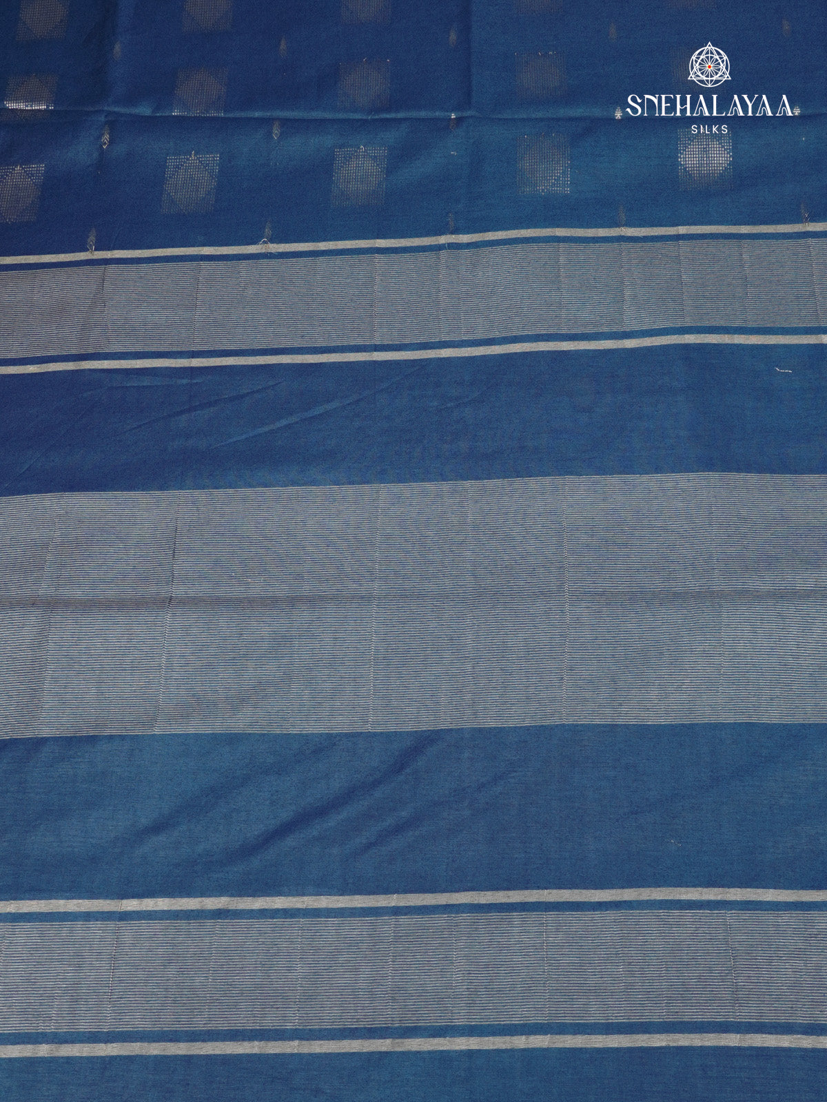 Navy Blue Bamboo Silk Saree