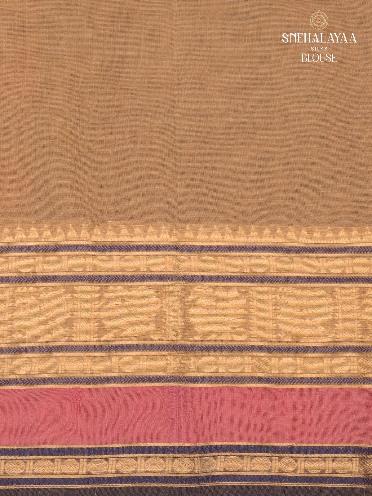 Light Brown Kanchi Cotton Saree