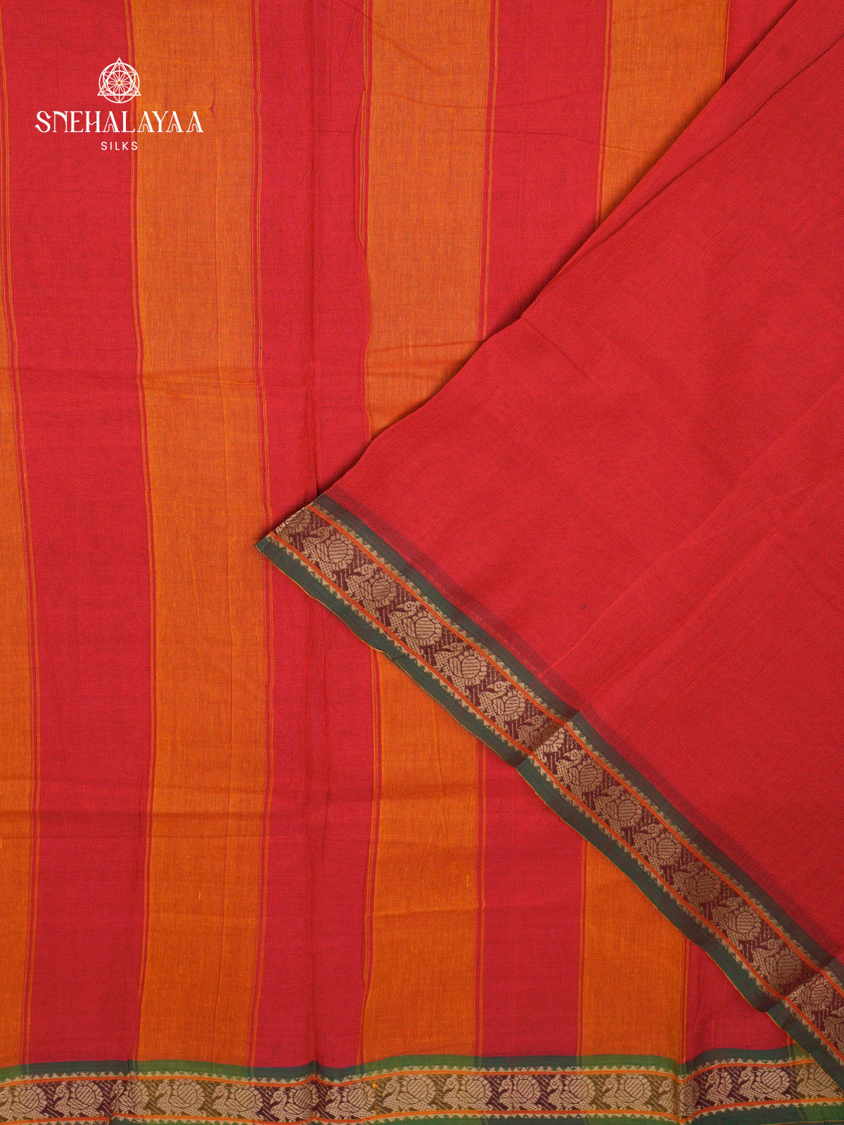 Red Narayanpet Cotton Saree