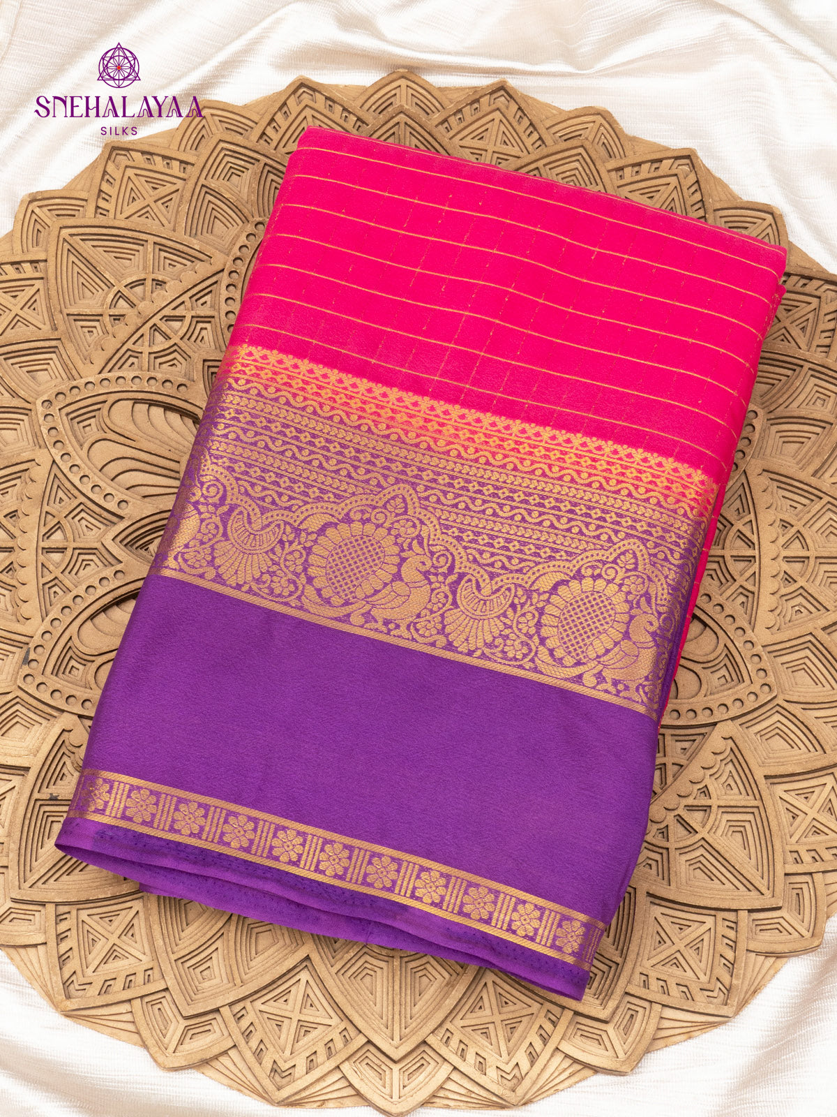 Rani Pink Mysore Silk Saree