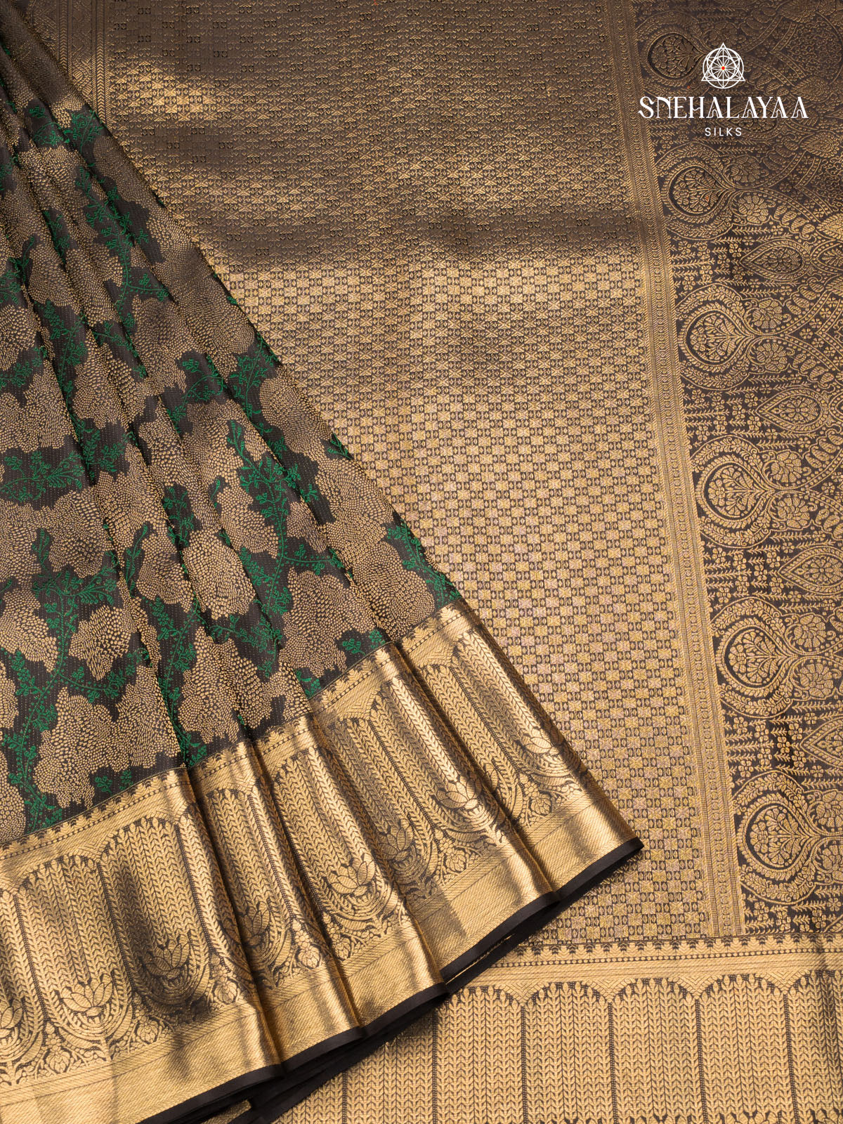 Black Kanjivaram Silk Saree