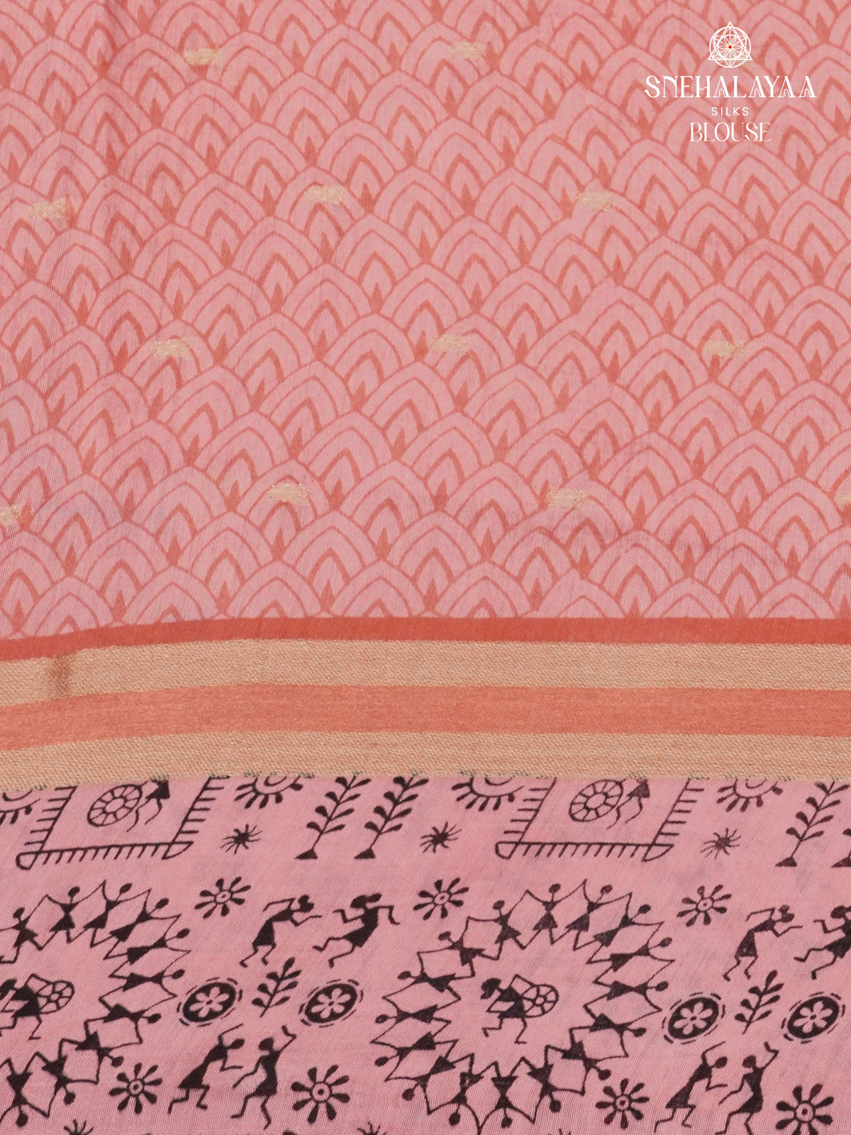 Pale Pink Chanderi Saree