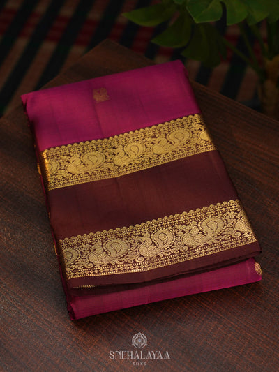 Magenta Kanjivaram Silk Saree