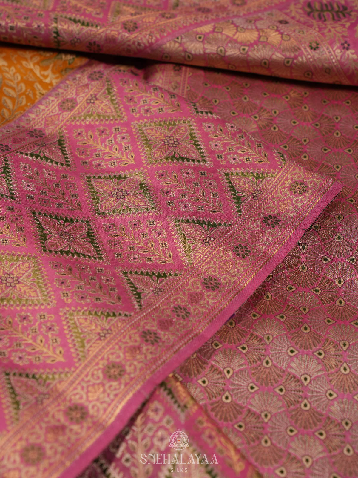 Yellow Kanjivaram Silk Saree