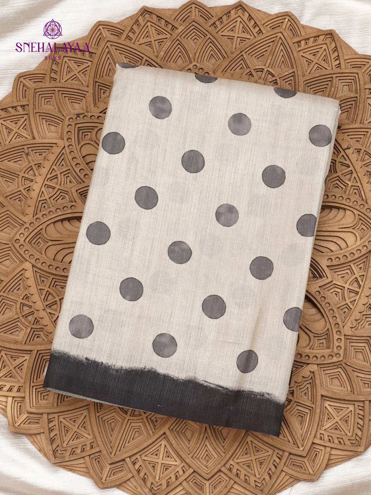 Off White Tussar Saree