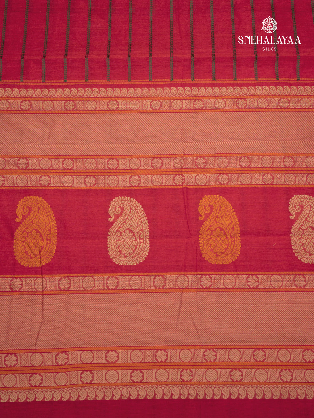 Red Pure Kanchi Cotton Saree