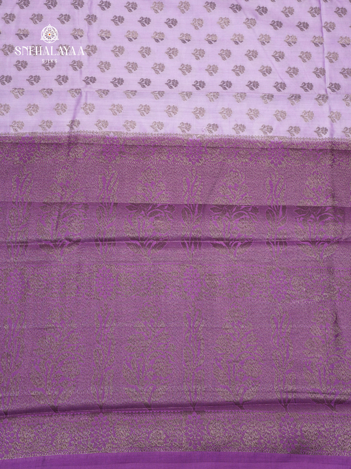 Lilac Banaras Chiniya Silk Saree