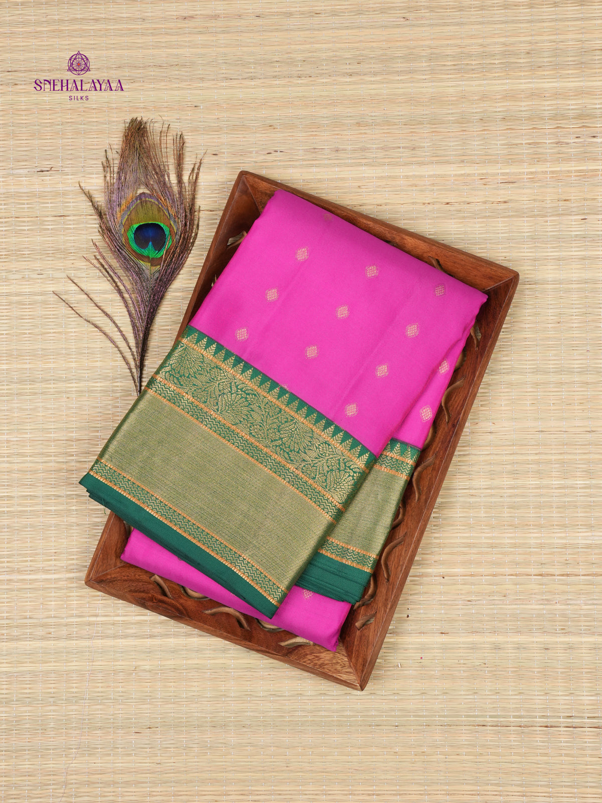 Magenta Pink Kanjivaram Silk Saree