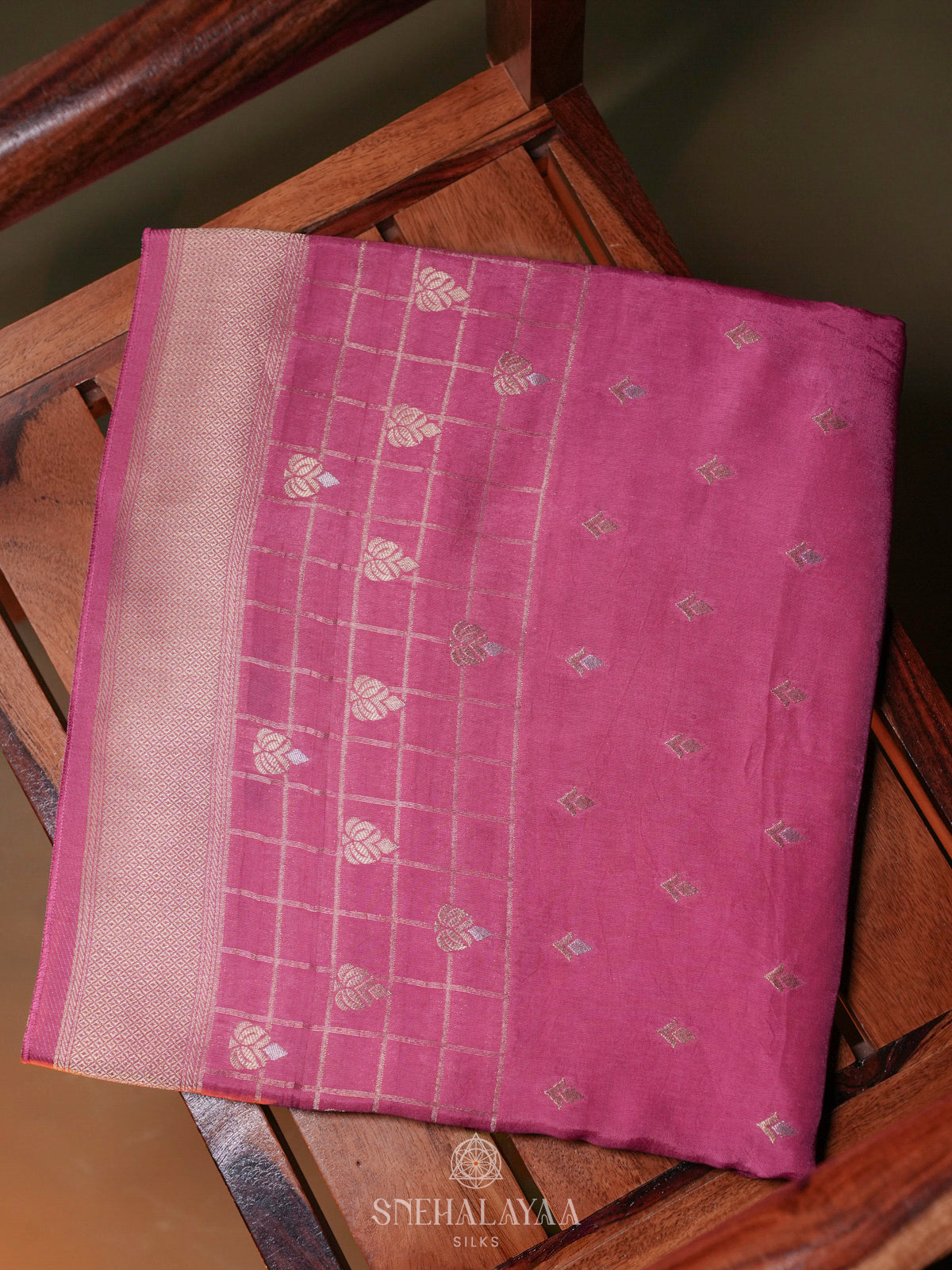 Pink Banaras Silk Saree