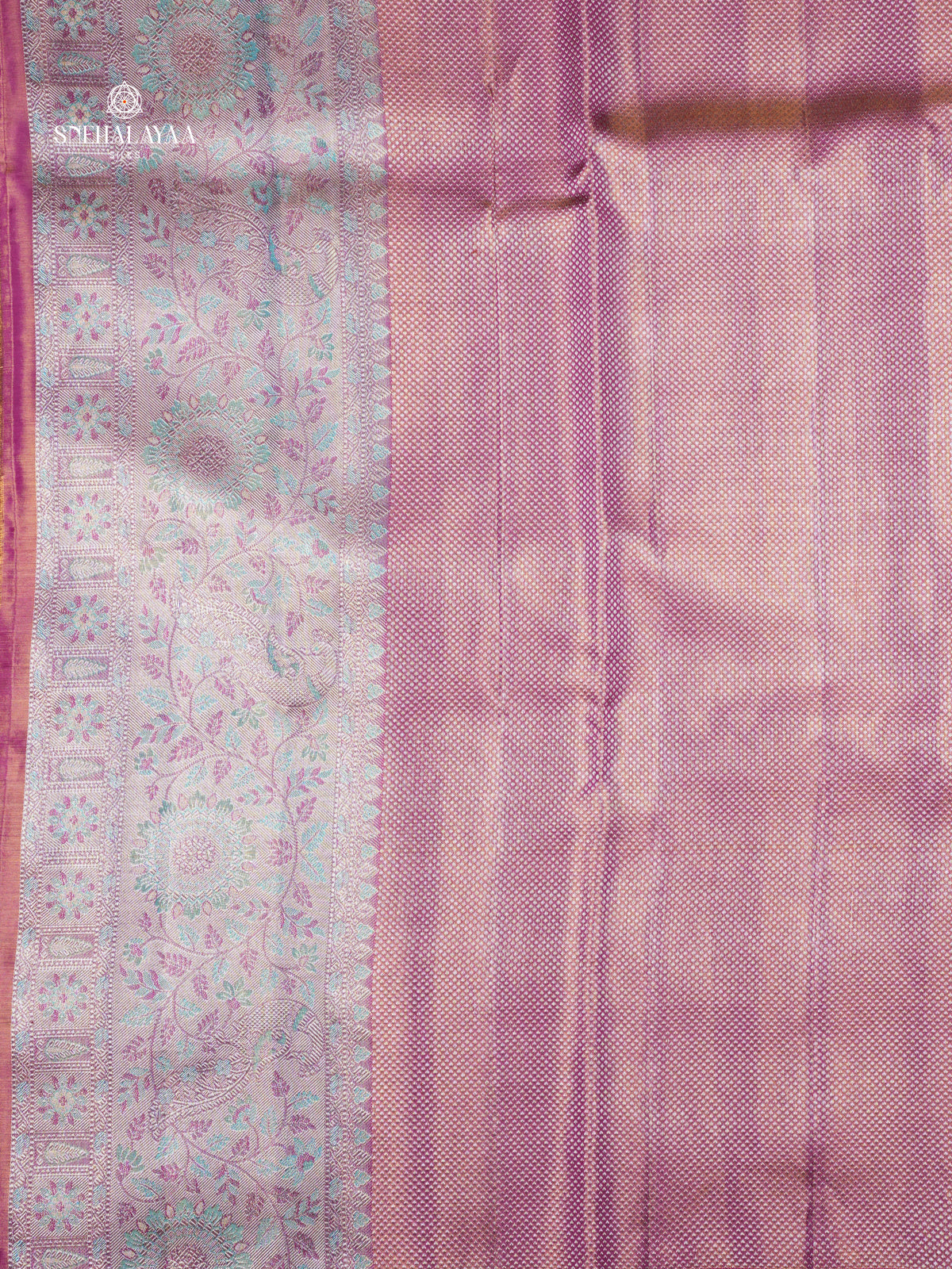 Aqua Blue Kanjivaram Silk Saree