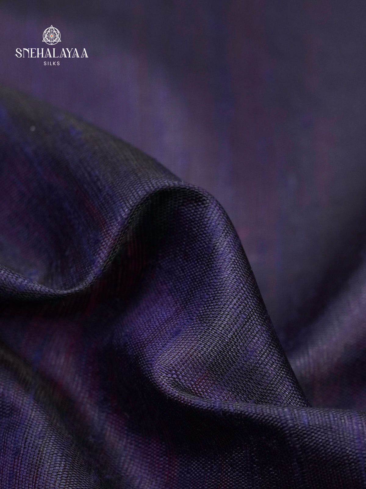 Navy Blue Dupion Silk Saree