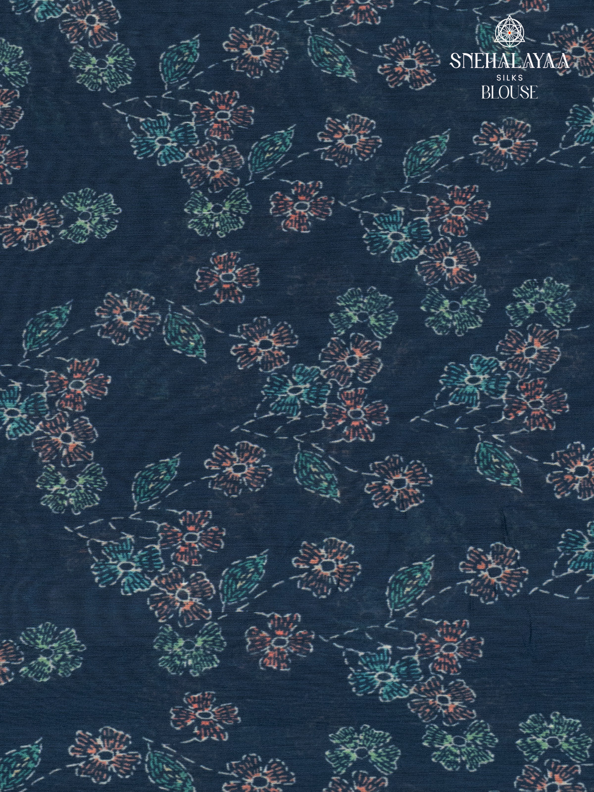 Navy Blue Linen Saree