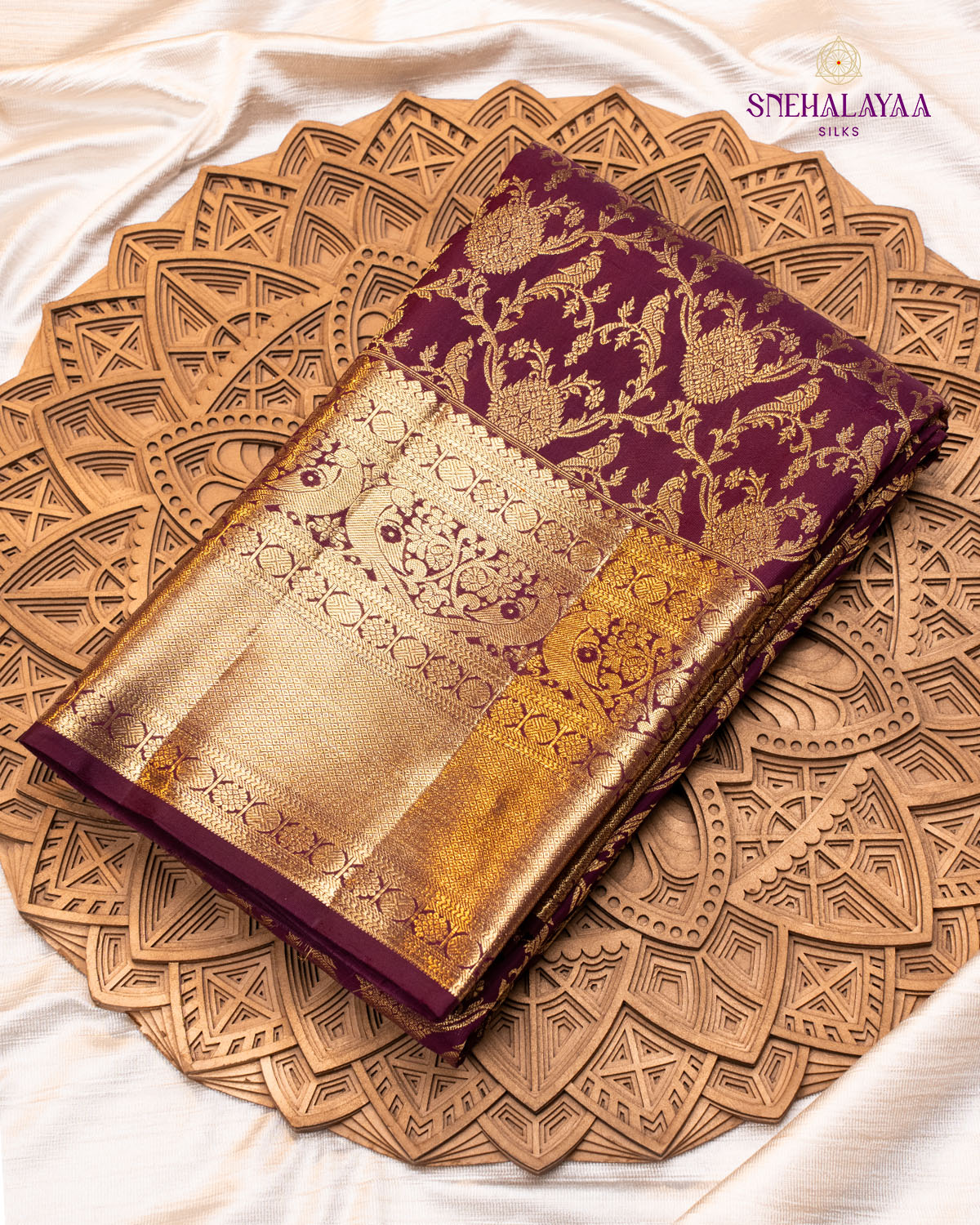Maroon Kanjivaram Silk Saree