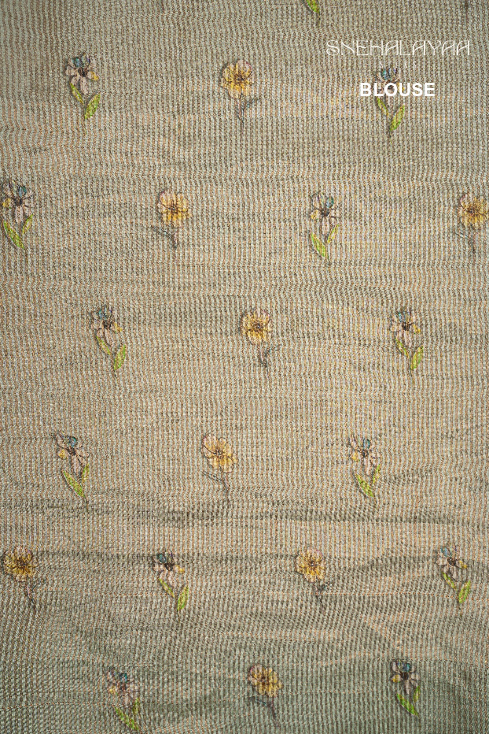 Mint Green Tussar Saree