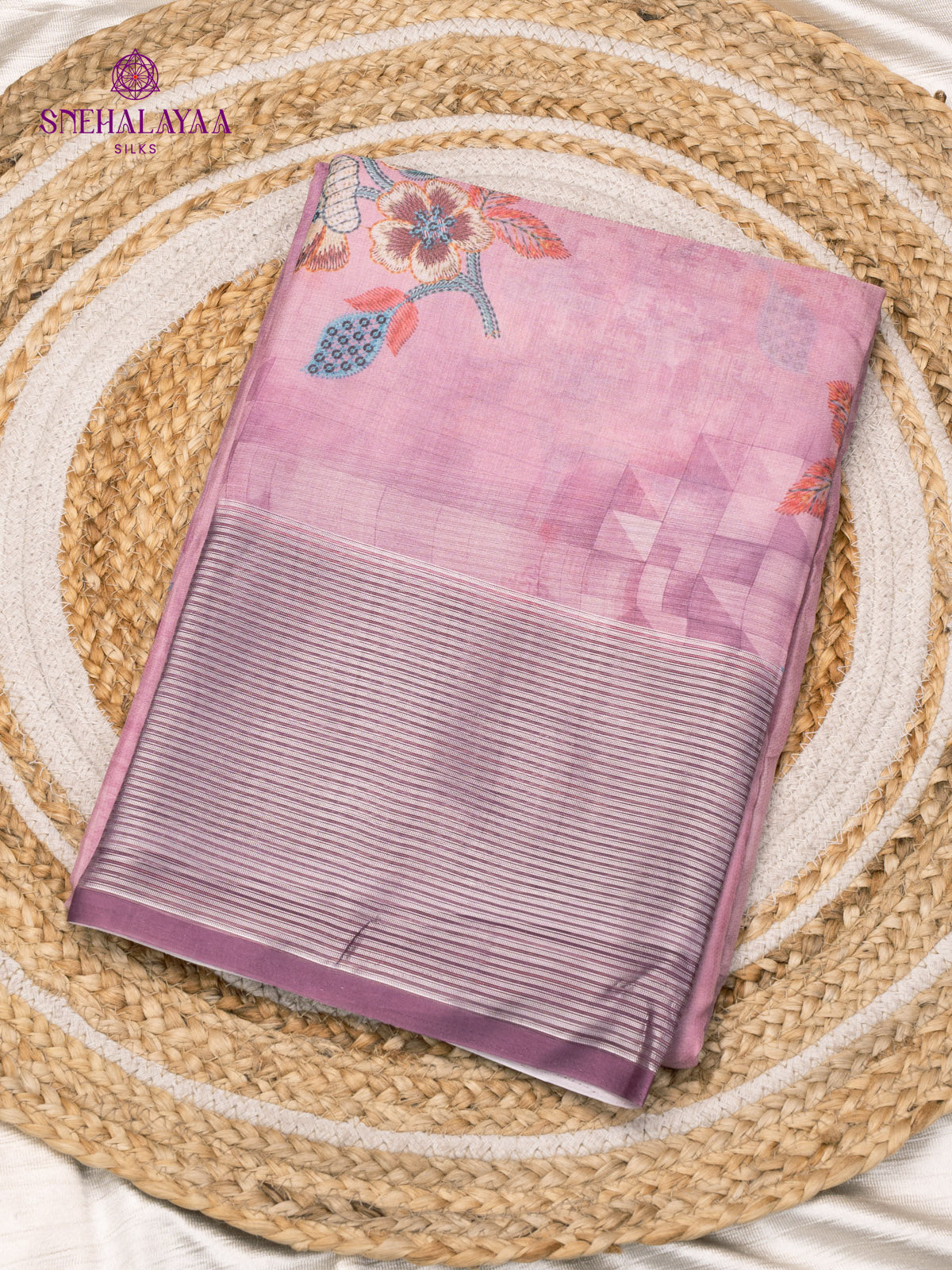 Lavender Dola Silk Saree