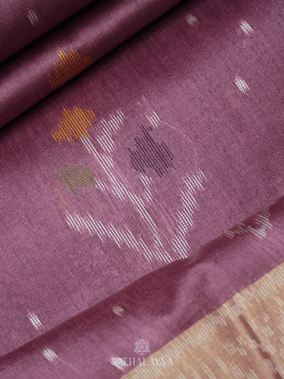 Plum Tussar Saree