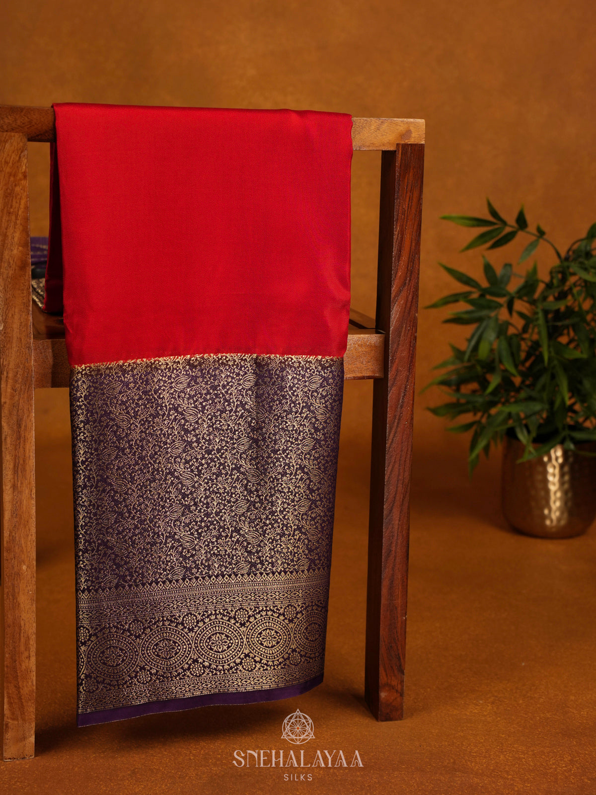 Red Mysore Silk Saree