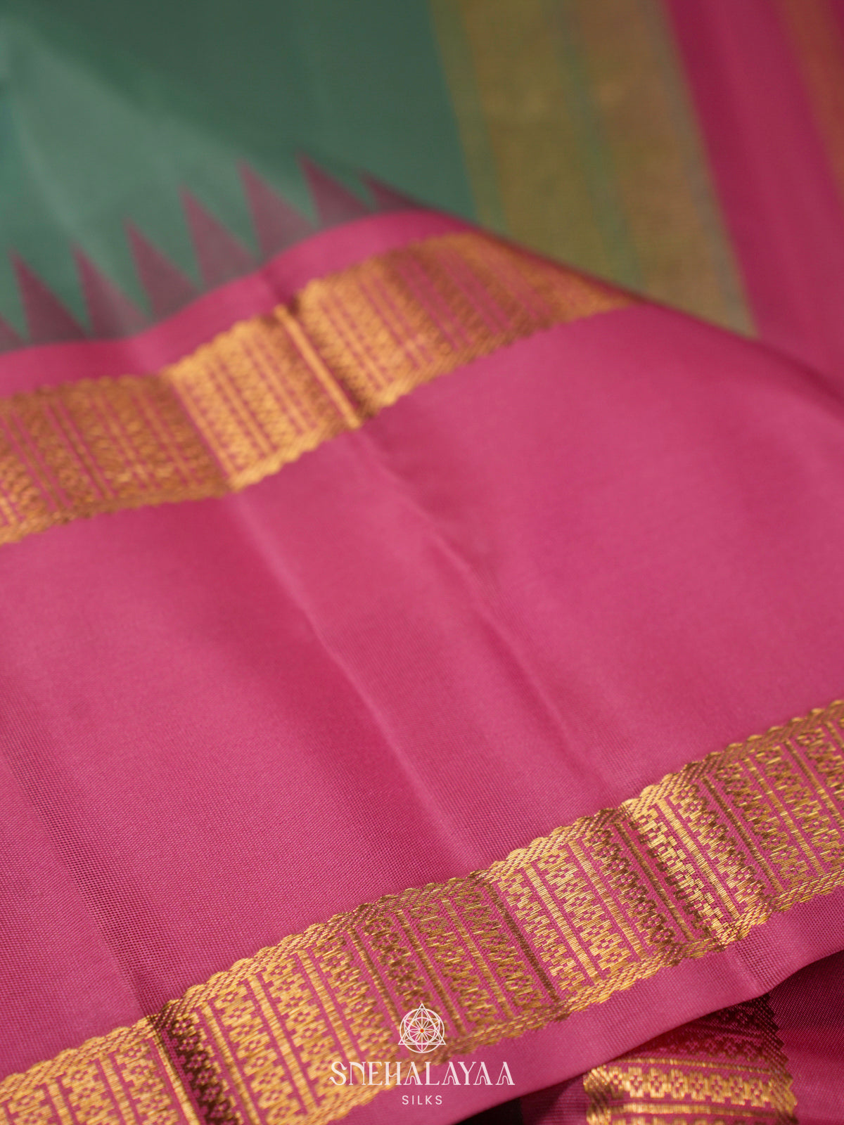 Sage Green Kanjivaram Silk Saree