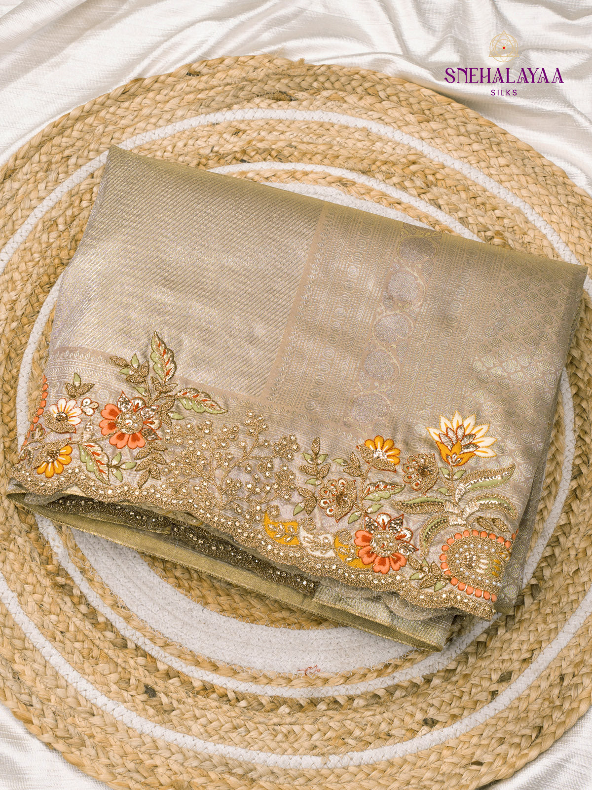 Pale Green Designer Saree