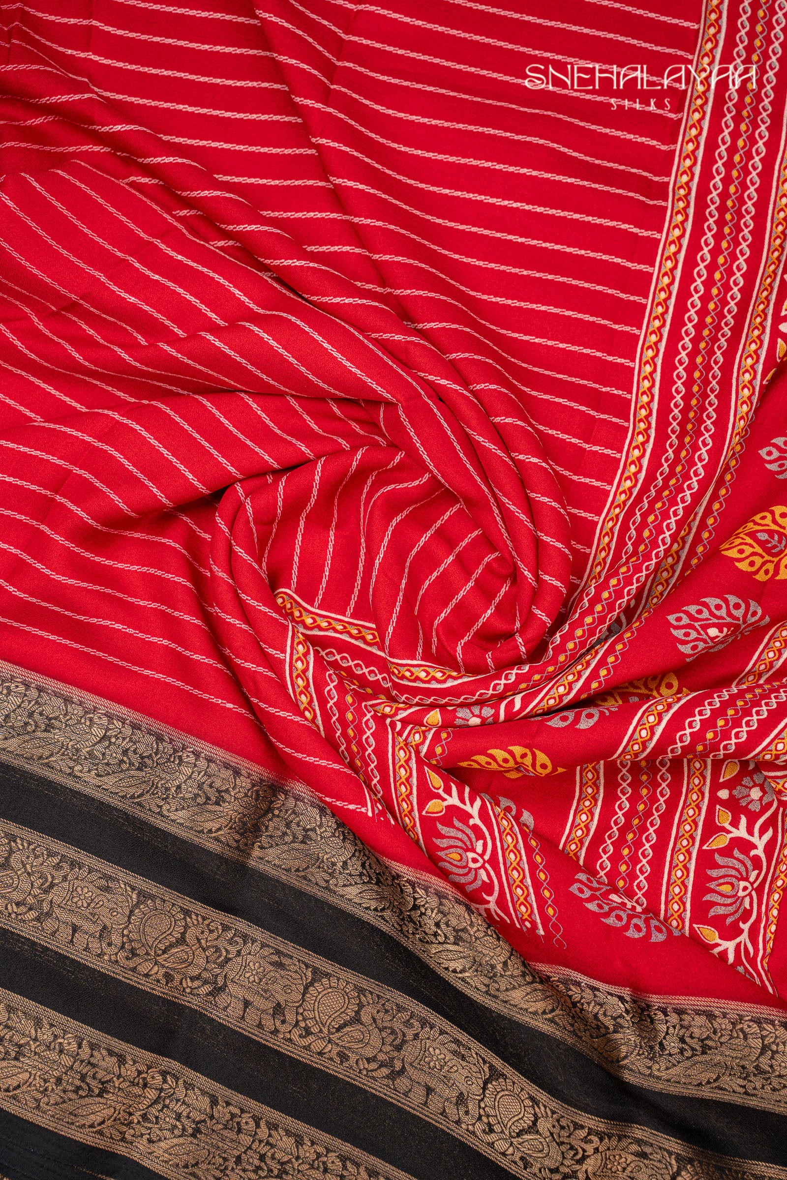 Rose Red Dola Silk Saree