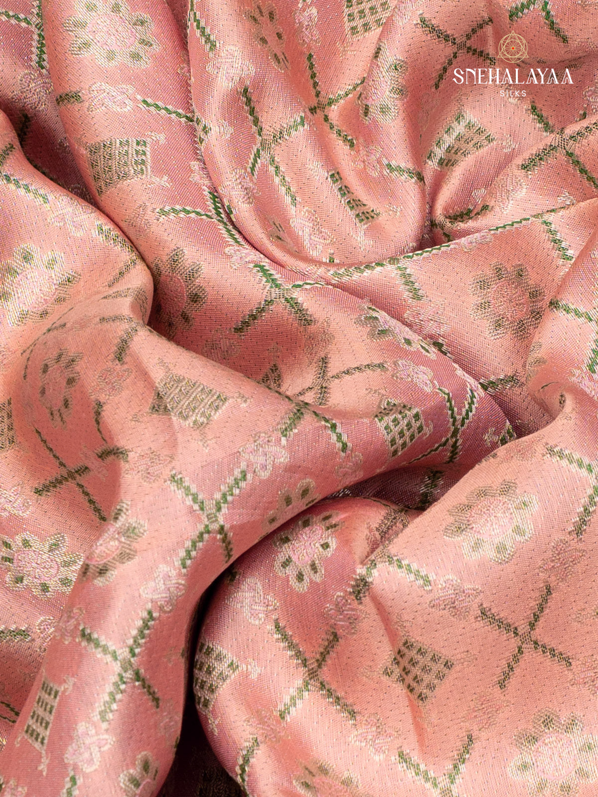 Light Pink Kanjivaram Silk Saree