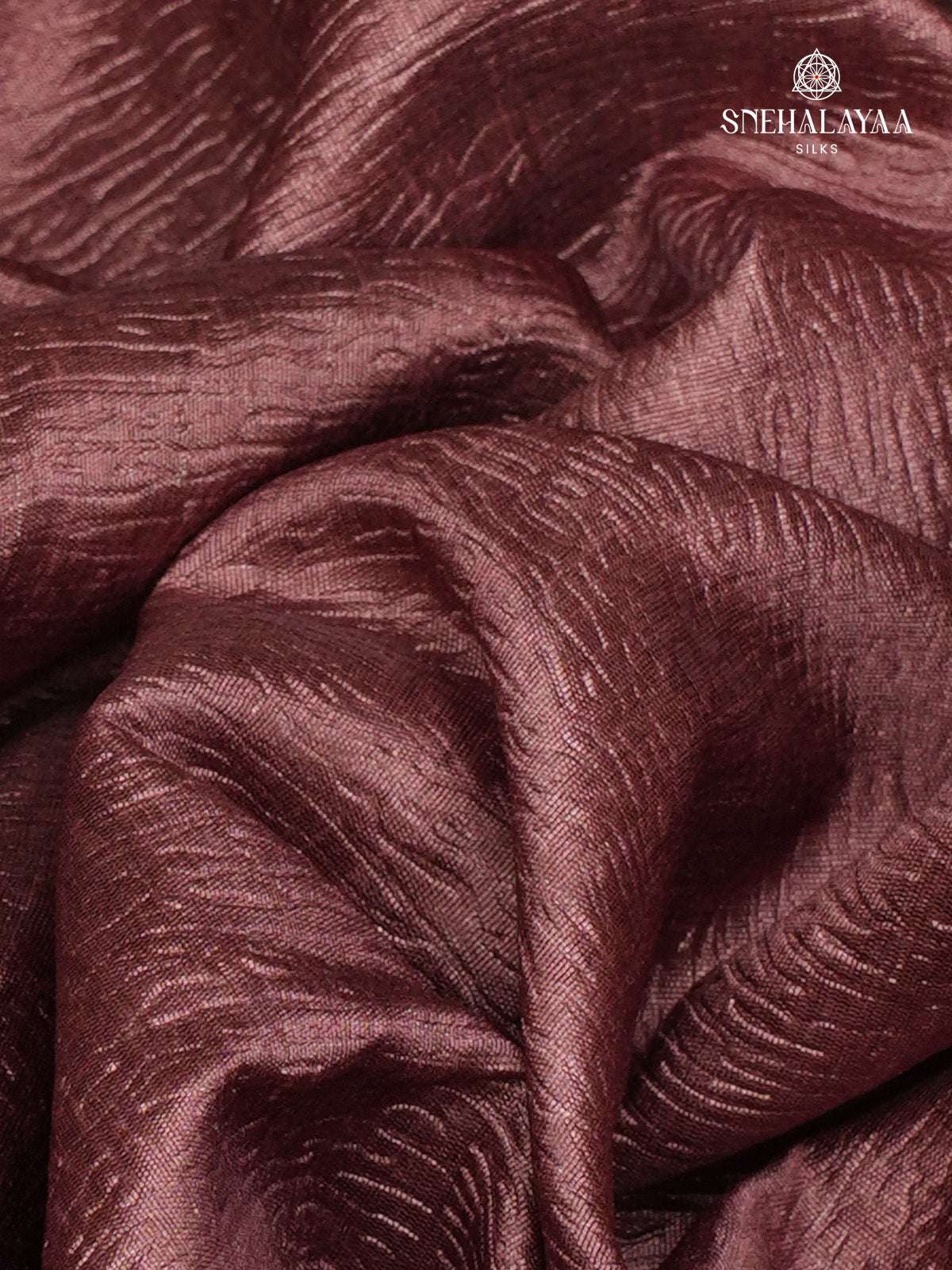 Brown Crush Embroidery Saree