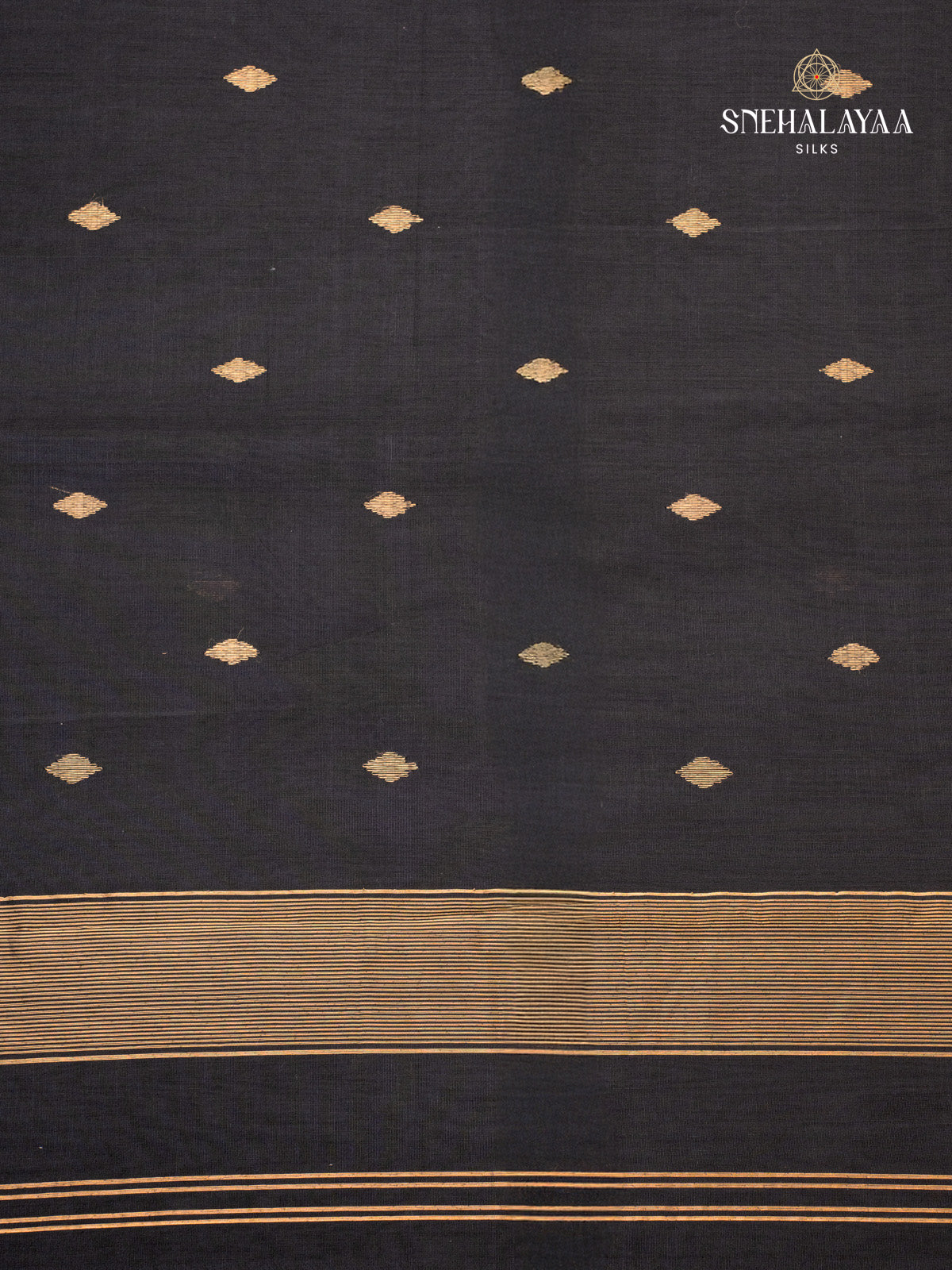 Black Maheshwari Silk Cotton Saree