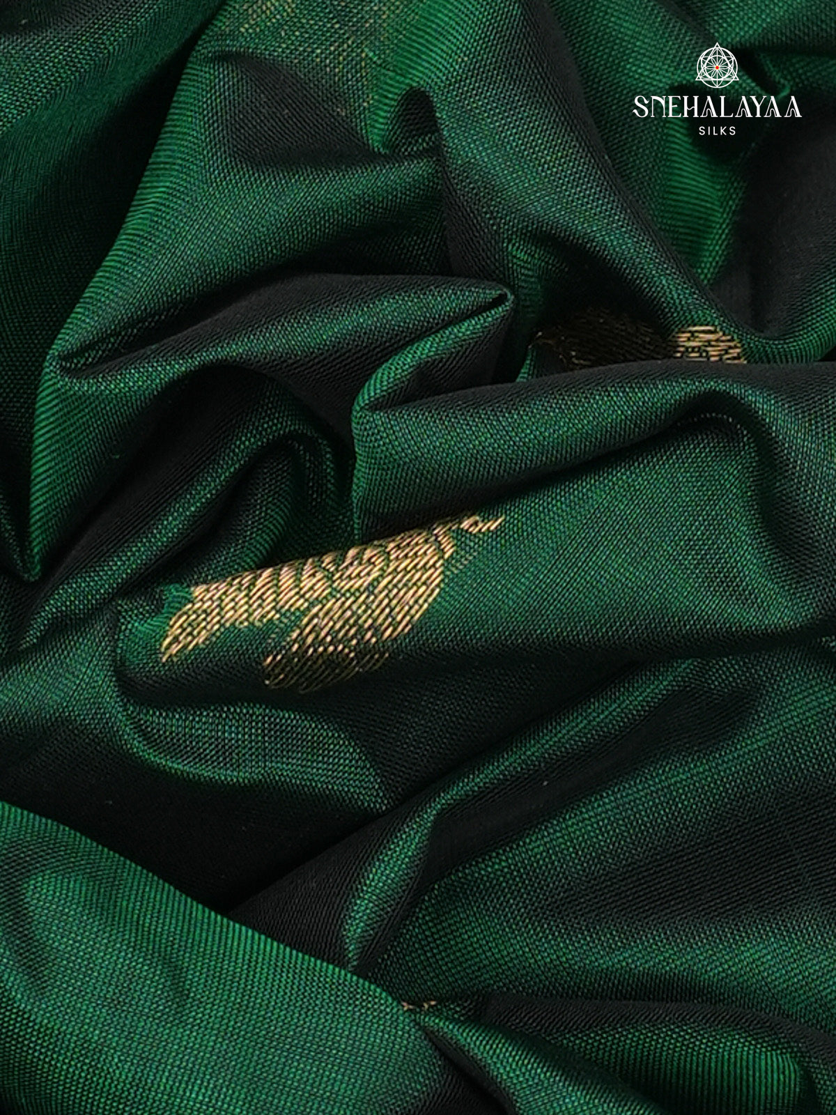 Forest Green Kanchi Silk Cotton Saree