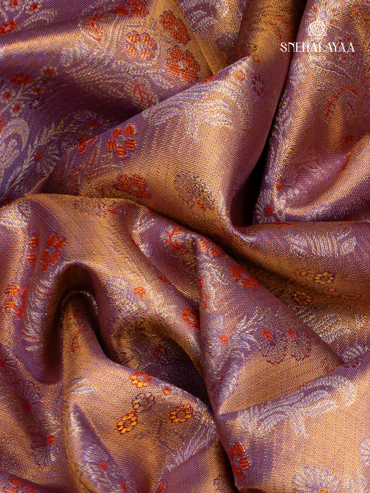 Peach Pink Kanjivaram Silk Saree