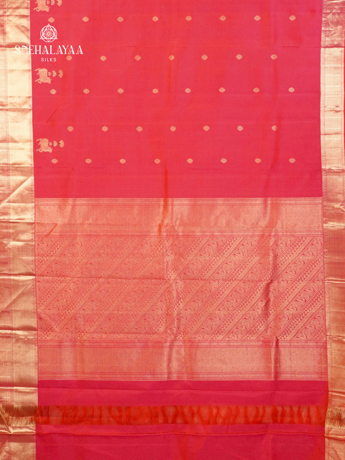 Rani Pink Kanjivaram Silk Saree