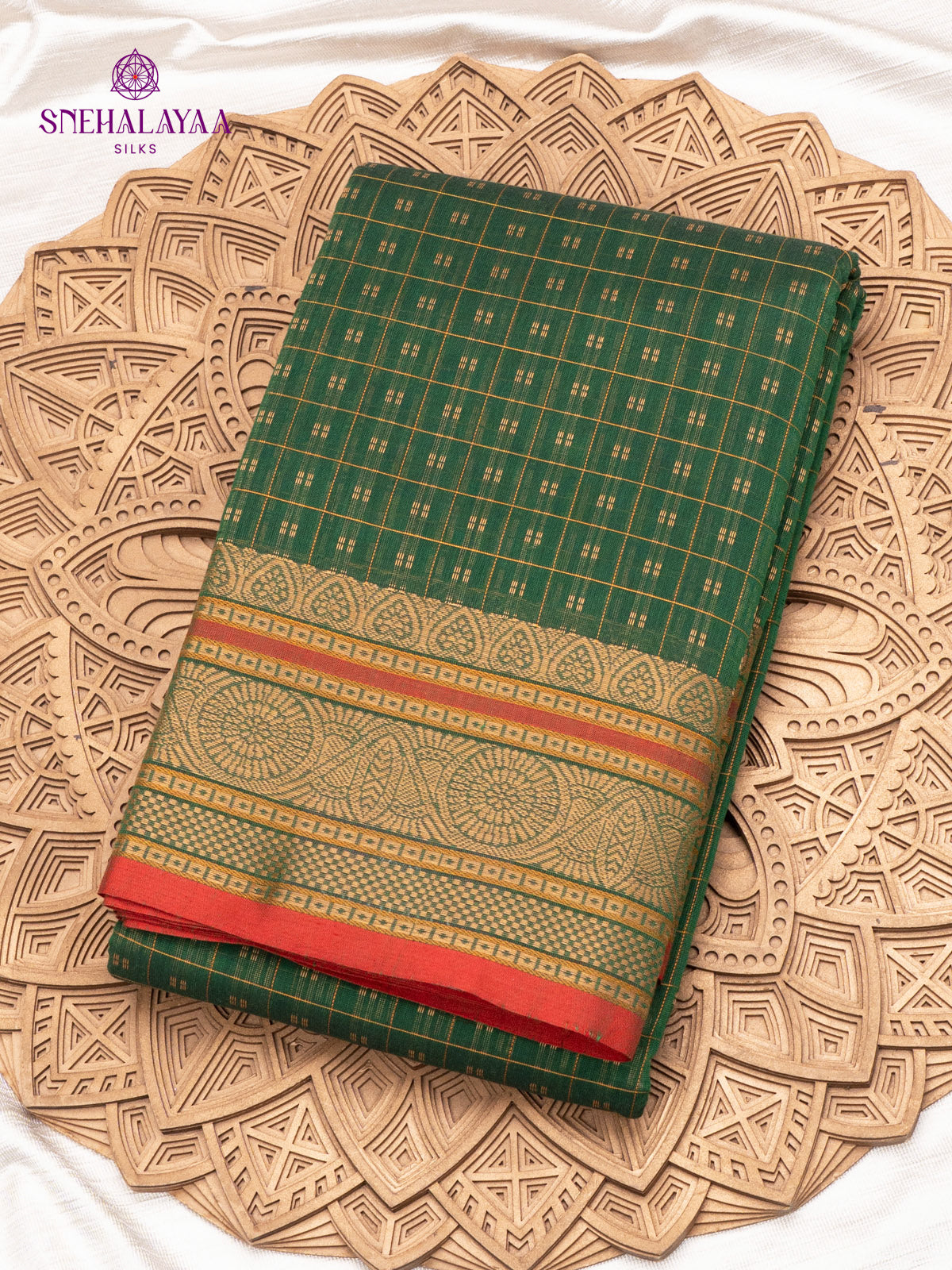 Green Pure Kanchi Cotton Saree
