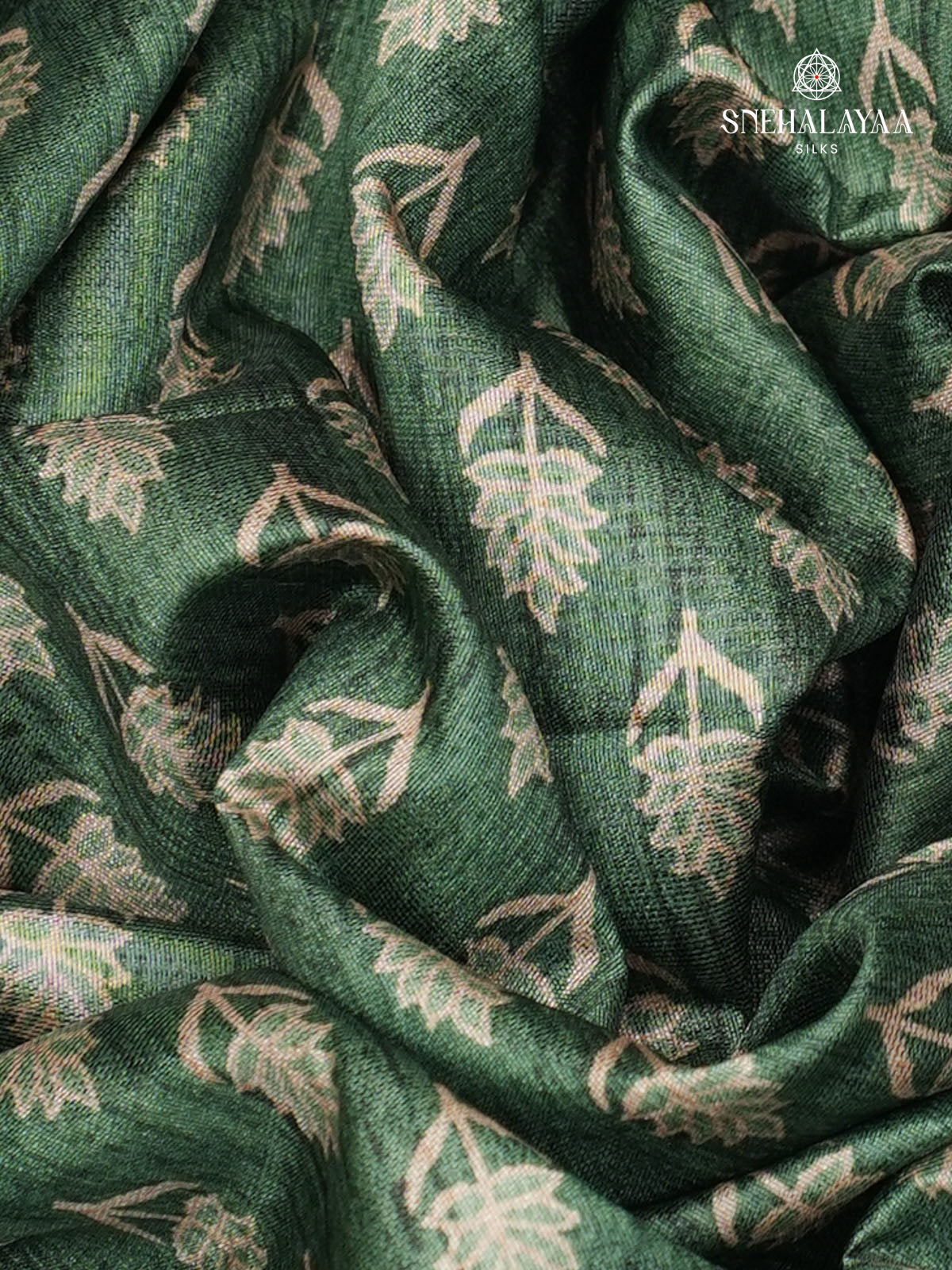 Pastel Green Tussar Embroidery Saree