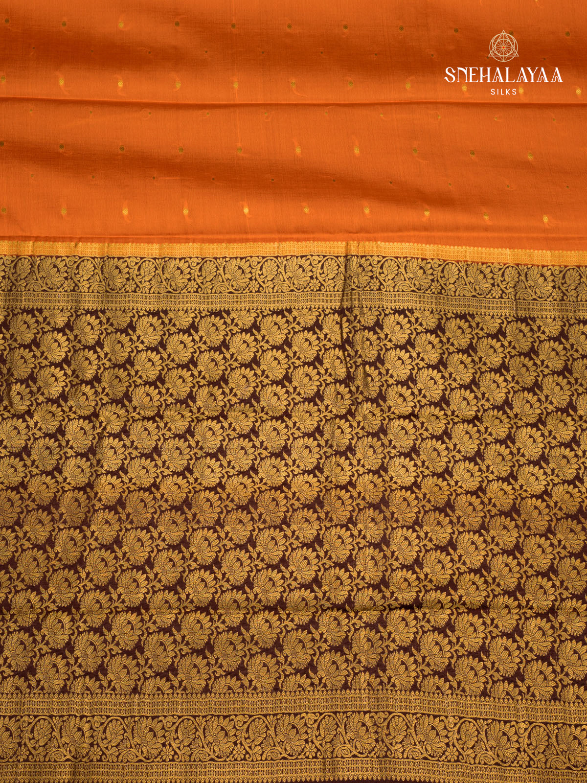 Orange Mysore Silk Saree