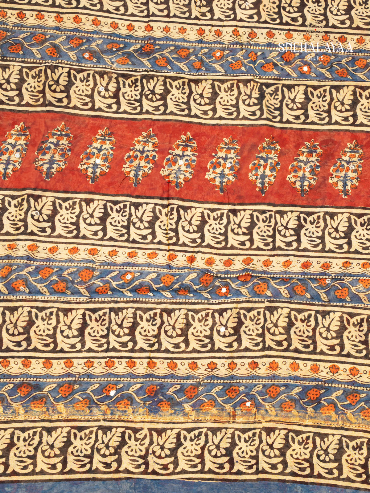 Beige Chanderi Saree