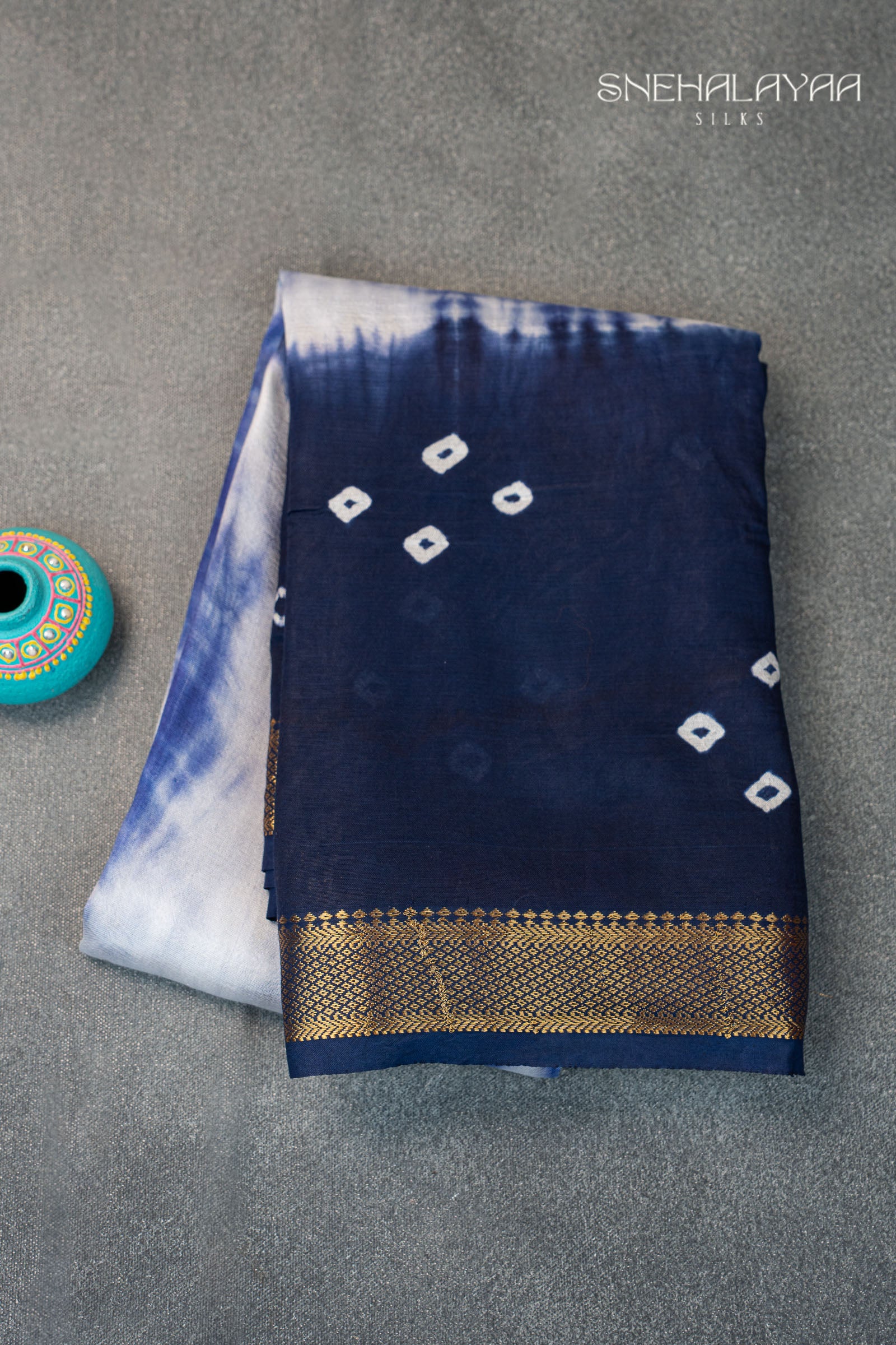 Blue Mangalgiri Silk Cotton Saree