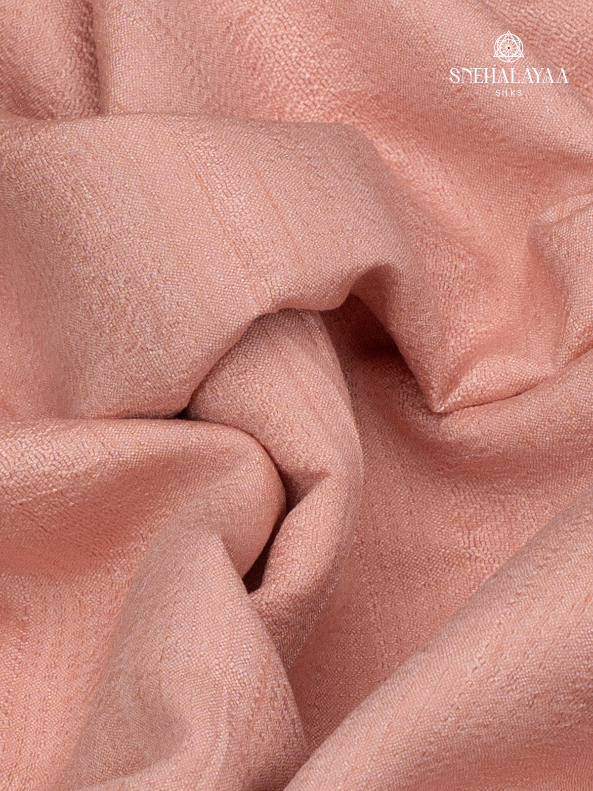 Peach Raw Silk Embroidery Saree