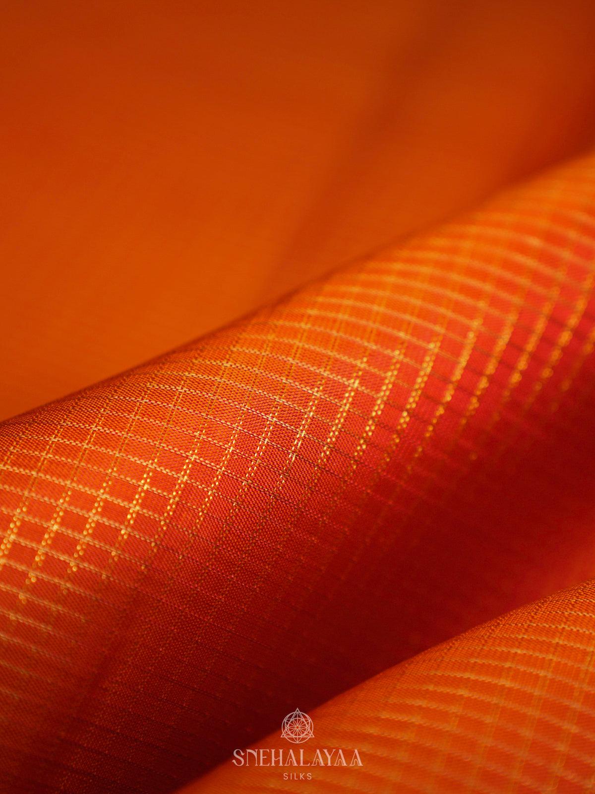 Orange Kanjivaram Silk Saree