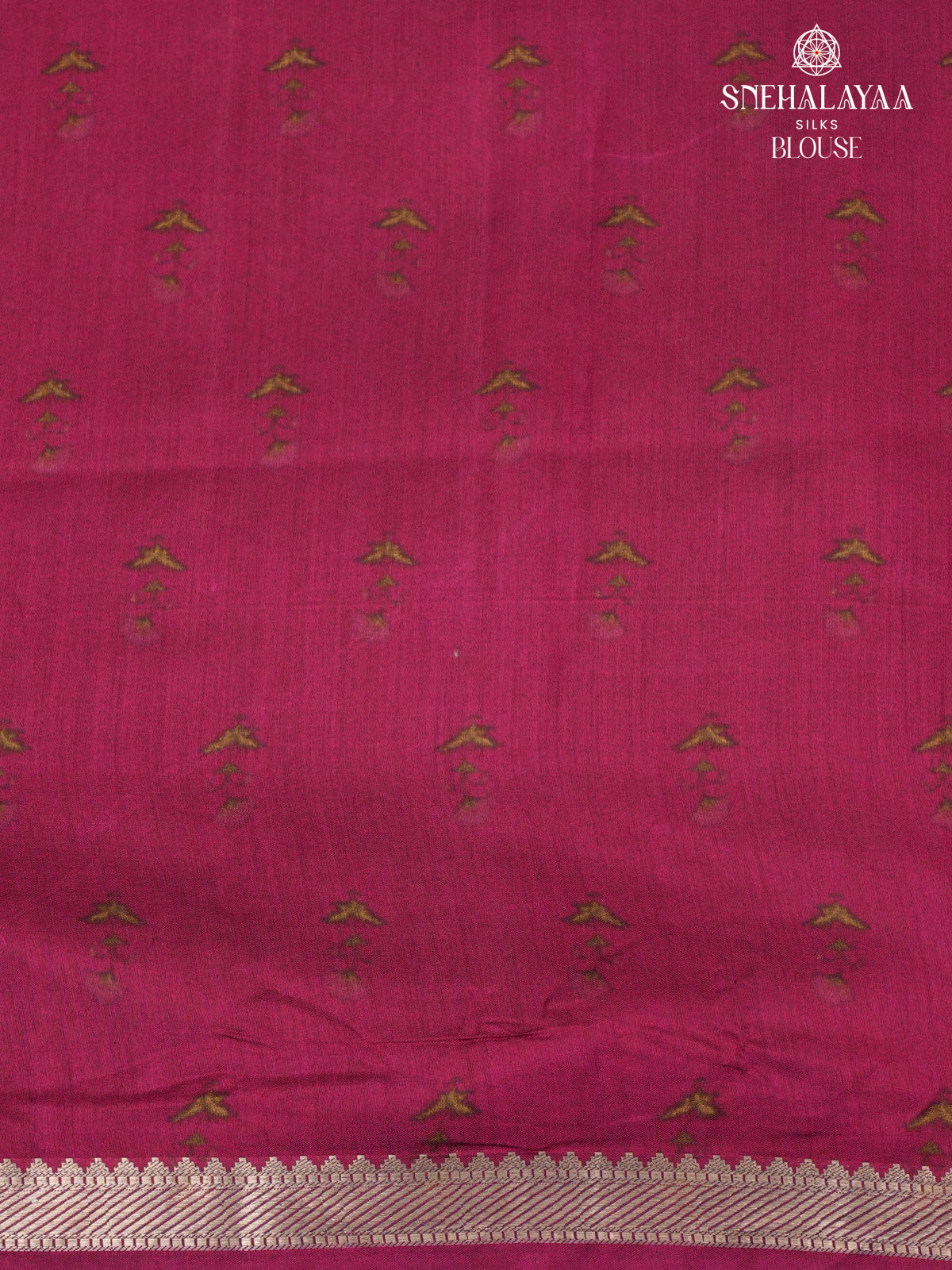 Berry Pink Chiniya Silk Saree