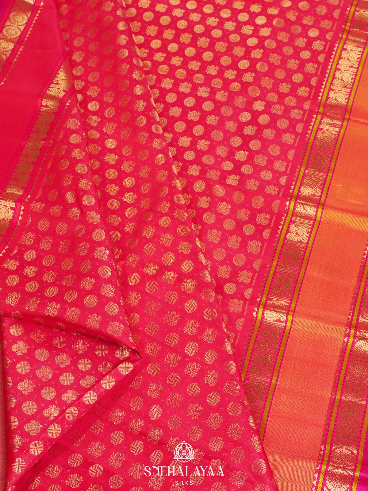 Rani Pink Kanjivaram Silk Saree