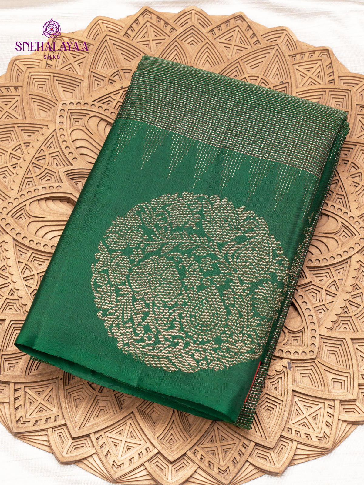Emerald Green Kanjivaram Silk Saree