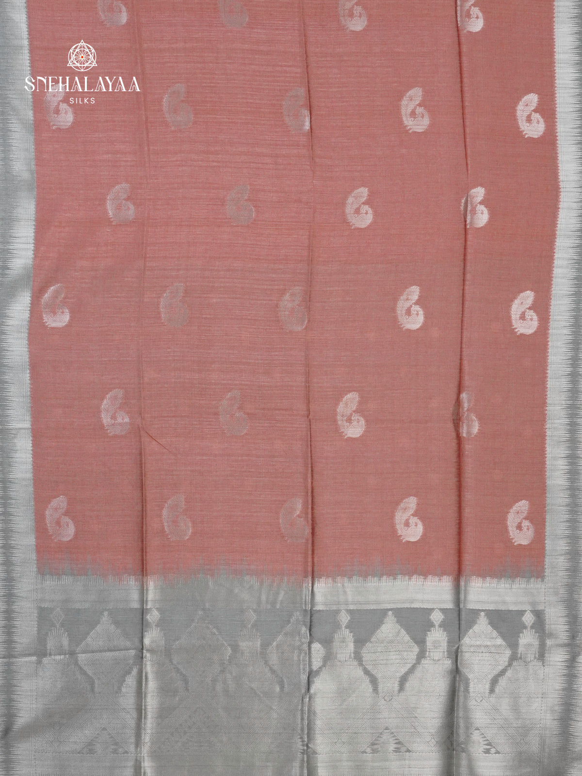 Pale Pink Jute Saree