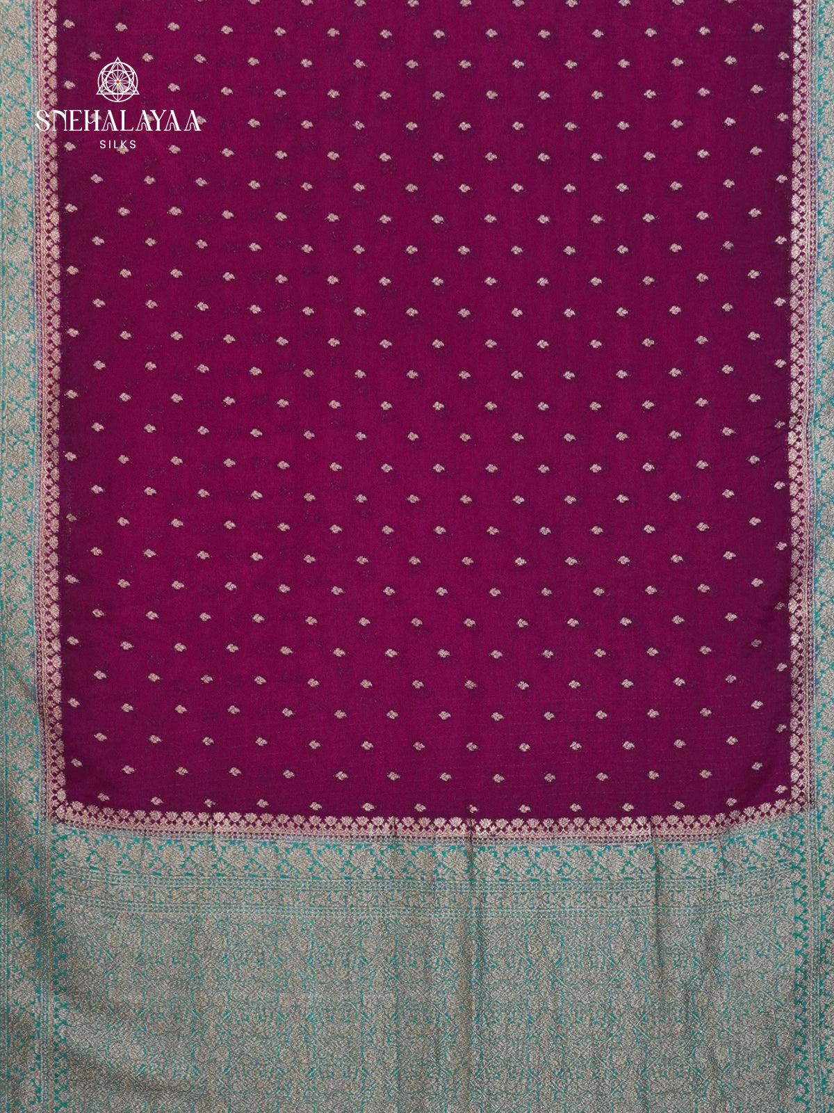 Magenta Banaras Crepe Silk Saree