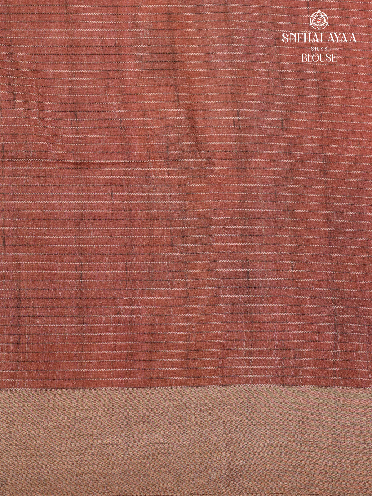 Peach Floral Printed Tussar Saree