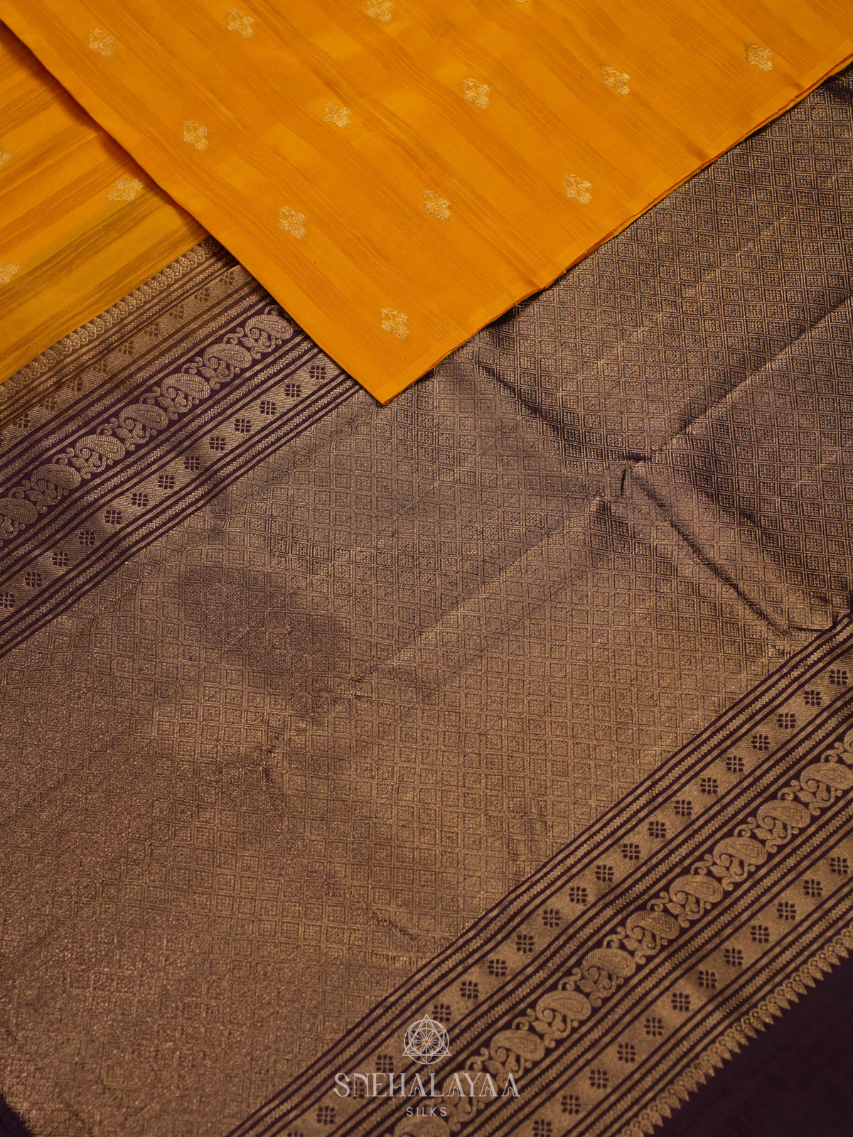 Mango Yellow Kanchi Linen Silk Saree