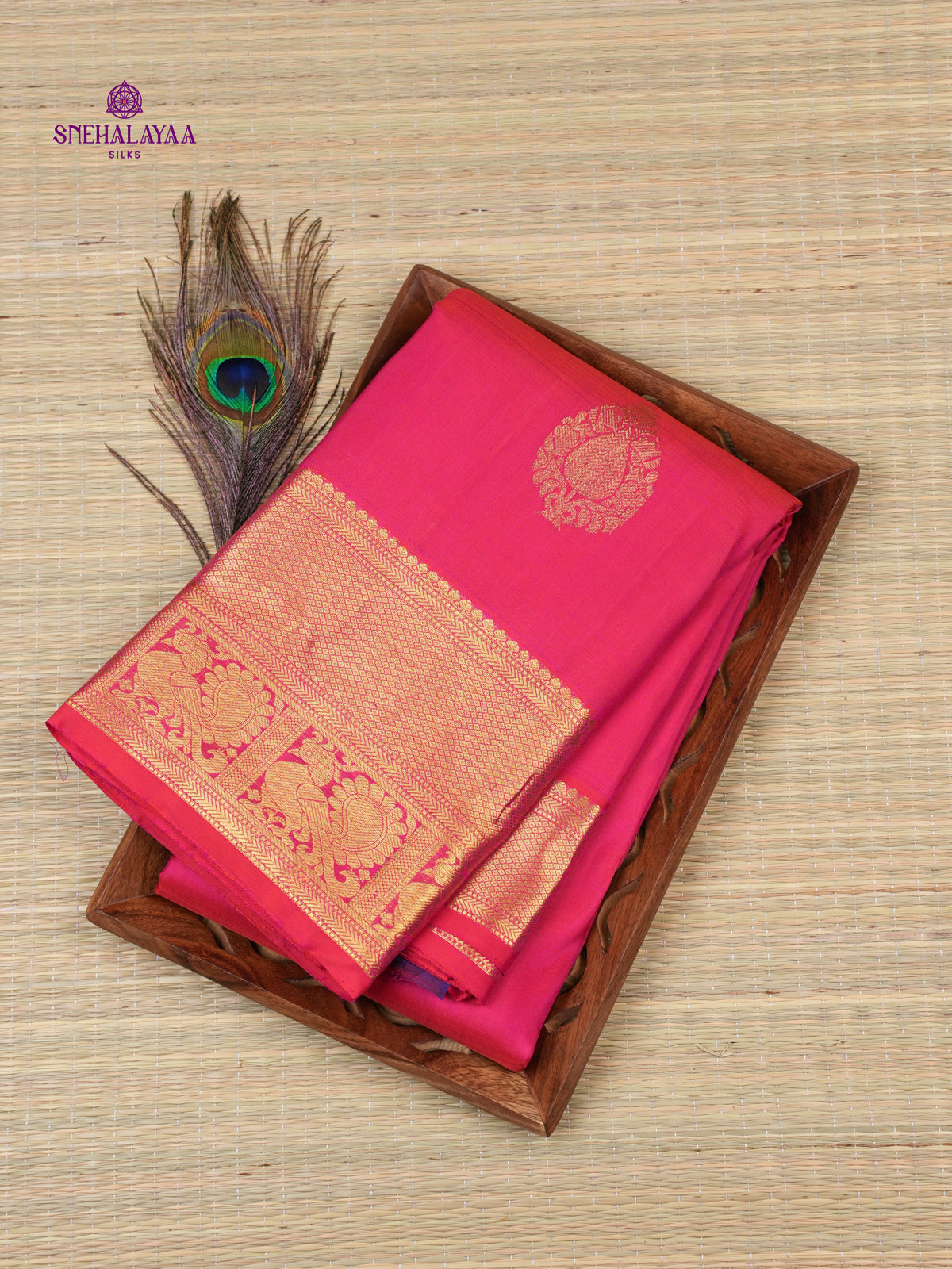 Rani Pink Kanjivaram Silk Saree