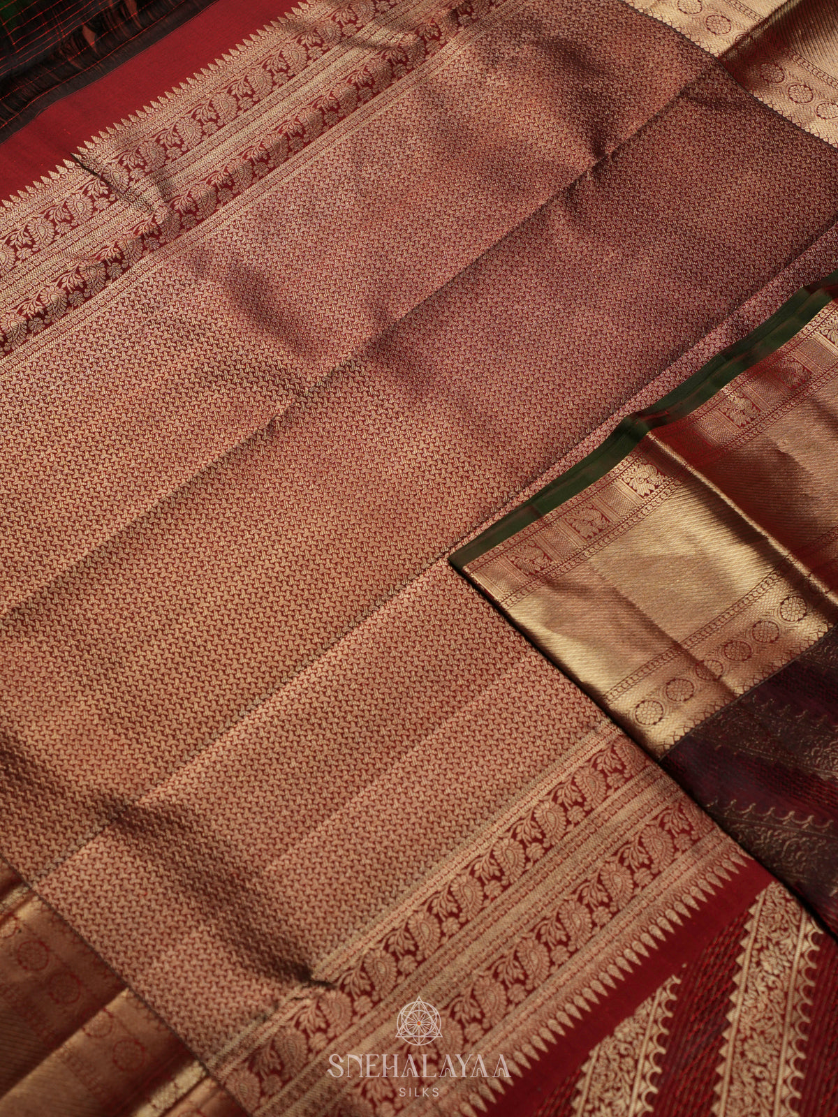 Maroon Kanjivaram Silk Saree