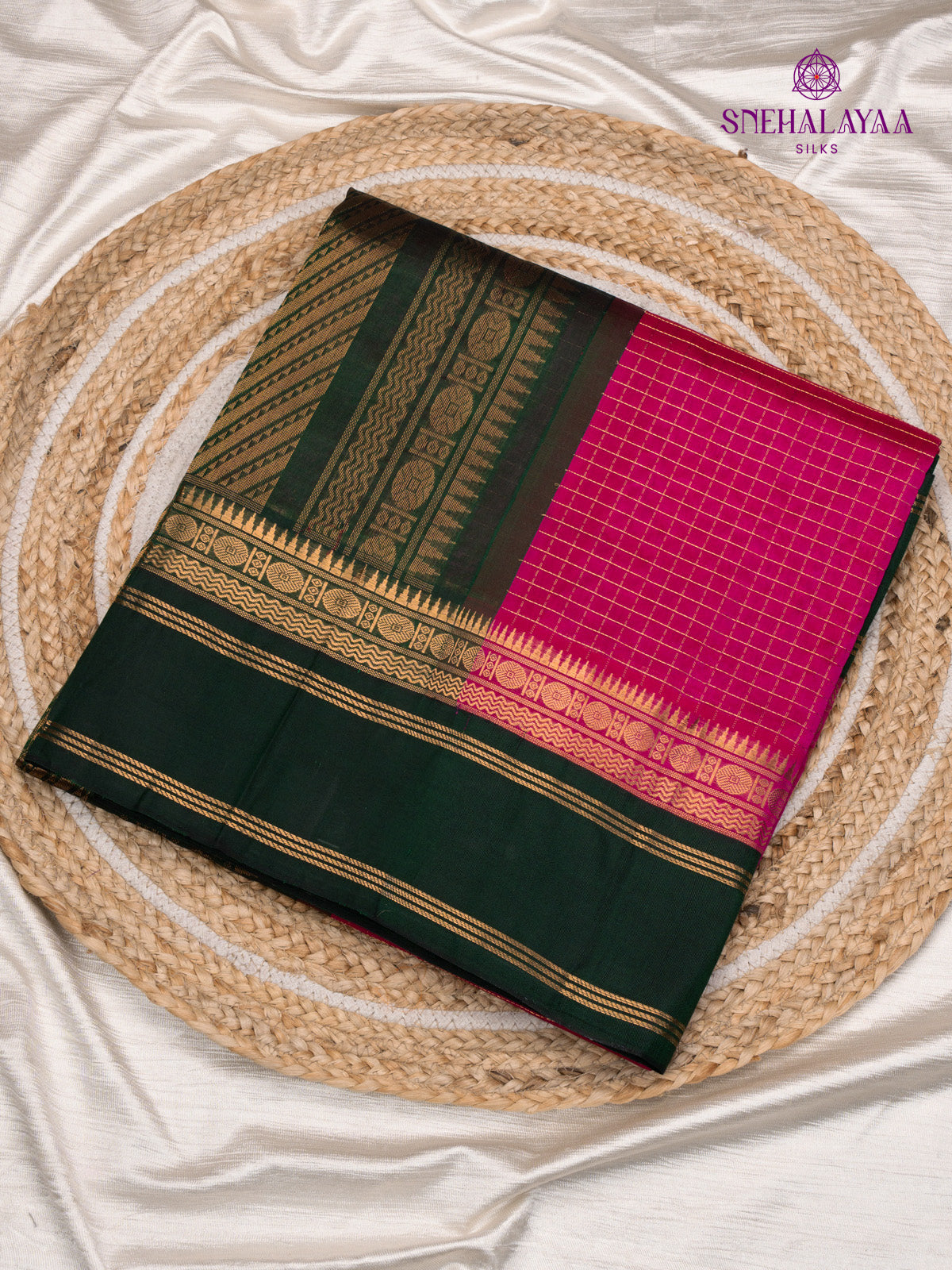 Rani Pink Kanchi Silk Cotton Saree